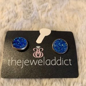 Blue stone earrings